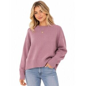 Faherty Sweater Size XS Pink Long Sleeve Knit Women's Basic Ribbed Neckline